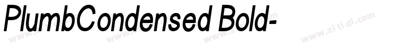 PlumbCondensed Bold字体转换